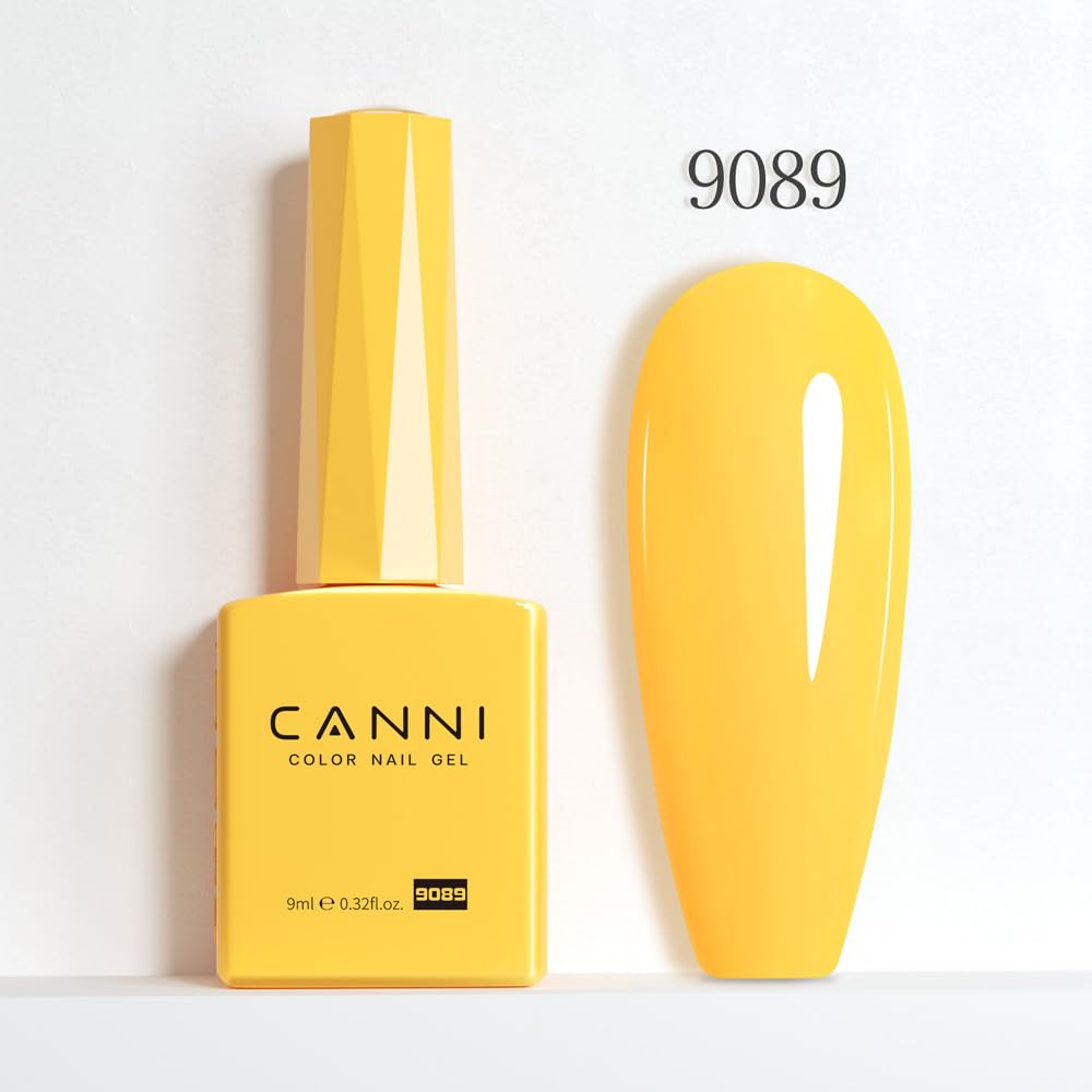 CANNI Neon Yellow gel polish removal process with soak-off option.