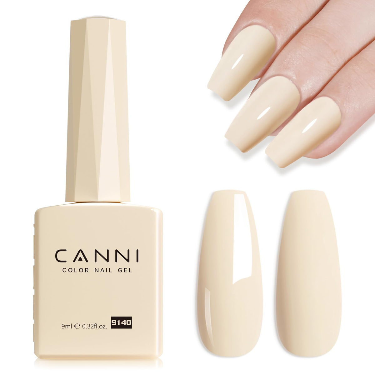CANNI Nude gel polish bottle in nude shade for at-home manicure