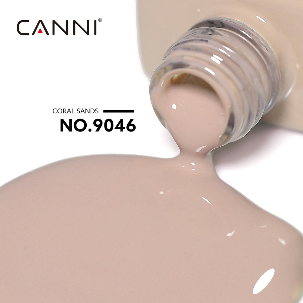 CANNI Nude gel polish color bottle demonstrates accurate shade before application