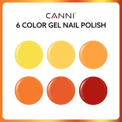 CANNI orange gel polish bottle with vibrant shade for bold manicure days.
