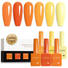 CANNI Fire Orange gel bottle shown for vibrant fall manicure