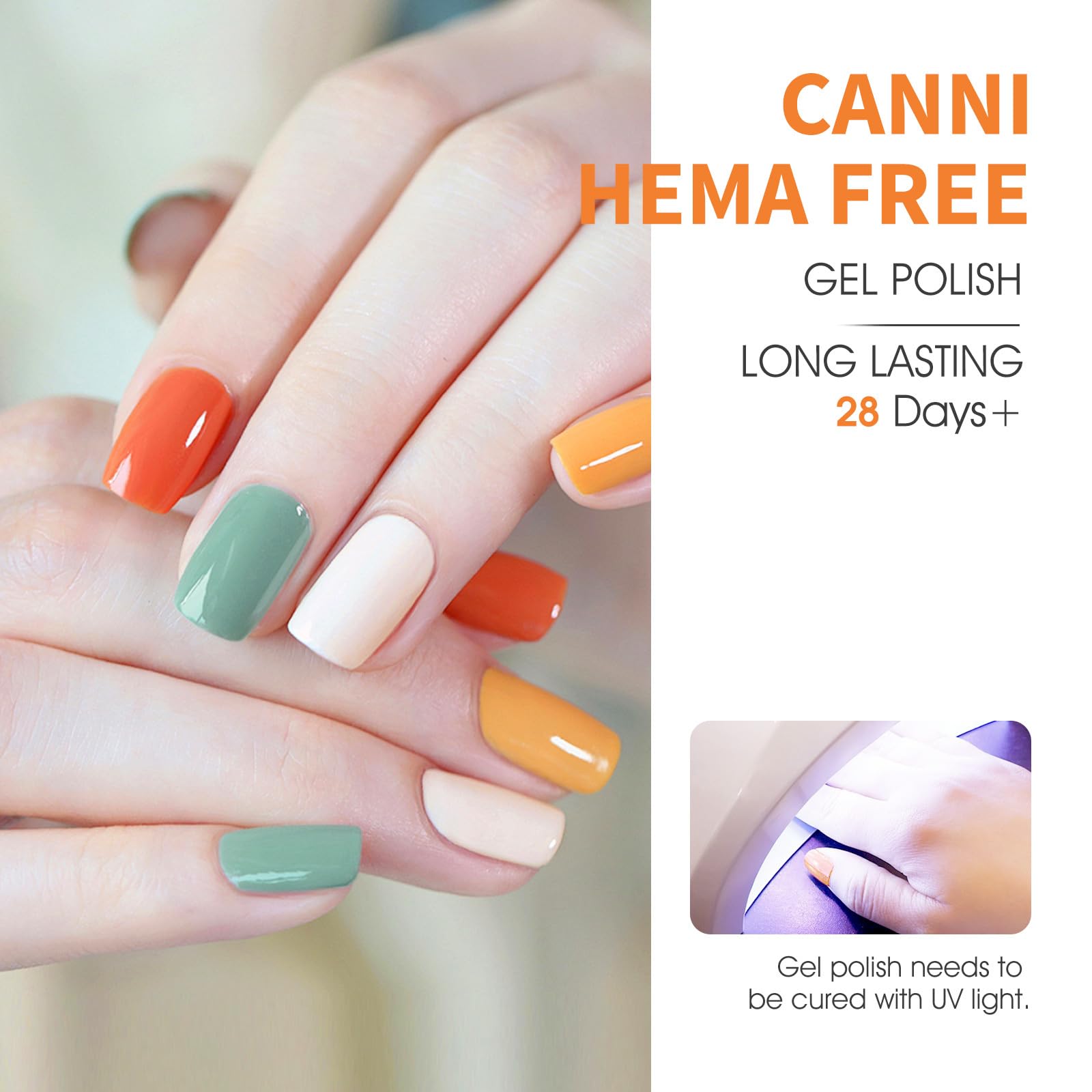 CANNI Pumpkin gel bottle shown for cozy seasonal designs