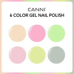CANNI pastel gel nail polish set green bottle for vibrant DIY nails.