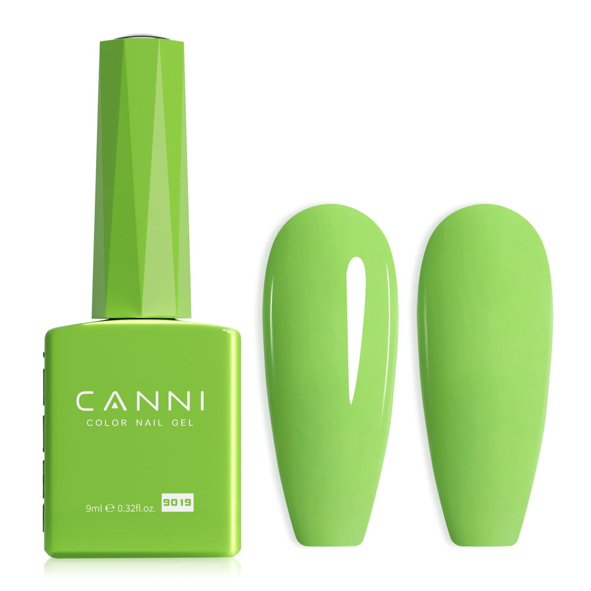 CANNI pastel lime gel polish bottle shows true mint shade for accurate application
