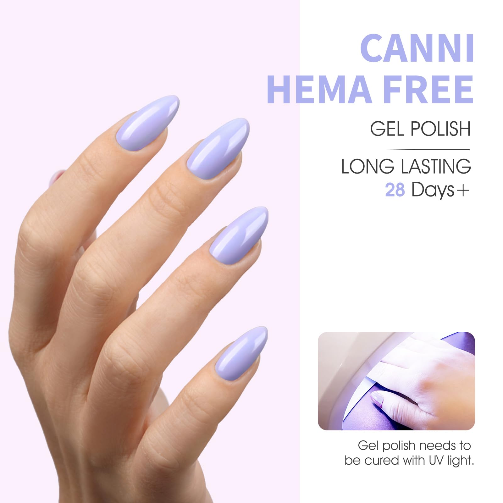 CANNI pink gel polish bottle swatch for bright, everyday wear.