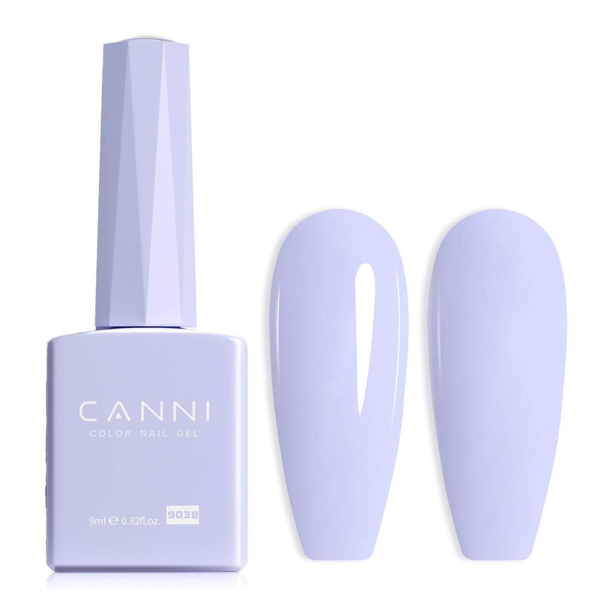 CANNI Purple Gel Nail Polish bottle emphasizes precise color view for DIY manicures.