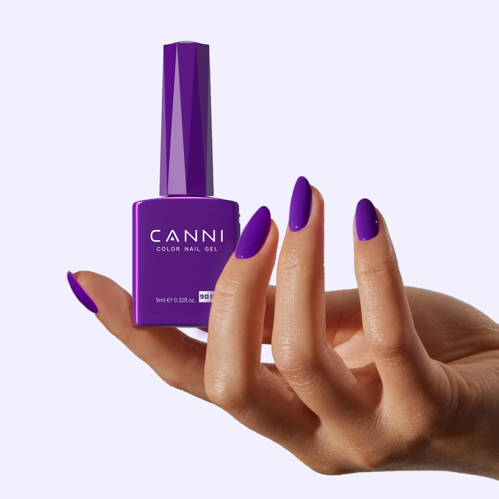 CANNI purple gel nail polish UV LED cure enables quick, efficient manicures