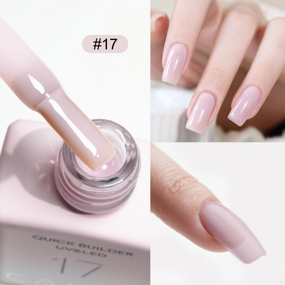 CANNI Quick Builder Nail Gel apex-structure shot for natural nail balance.