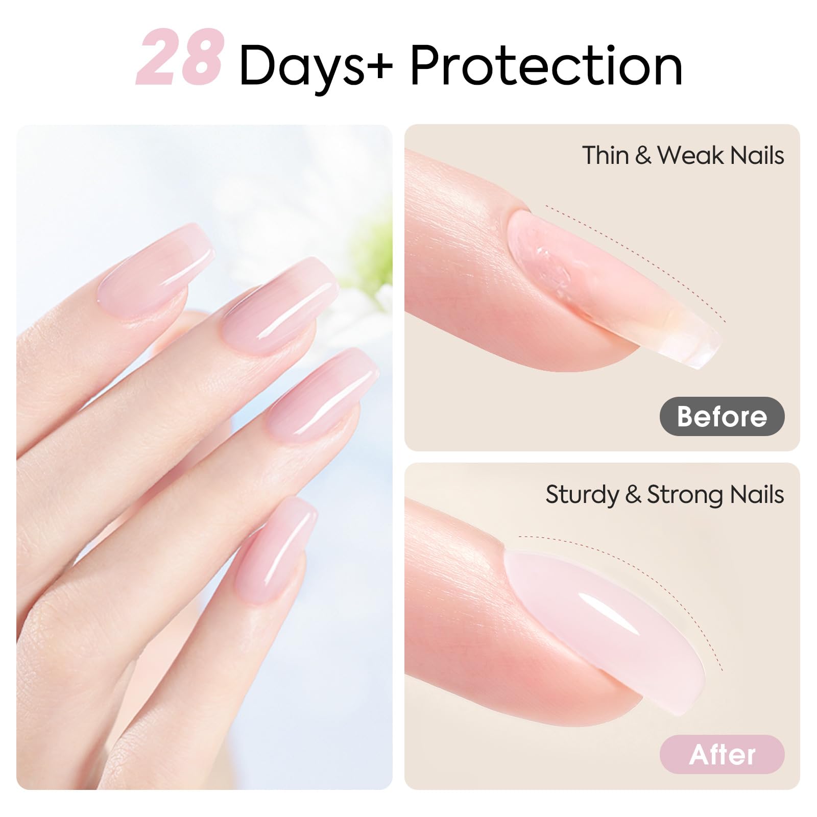 CANNI Quick Builder Nail Gel application shot for smooth self-leveling results.