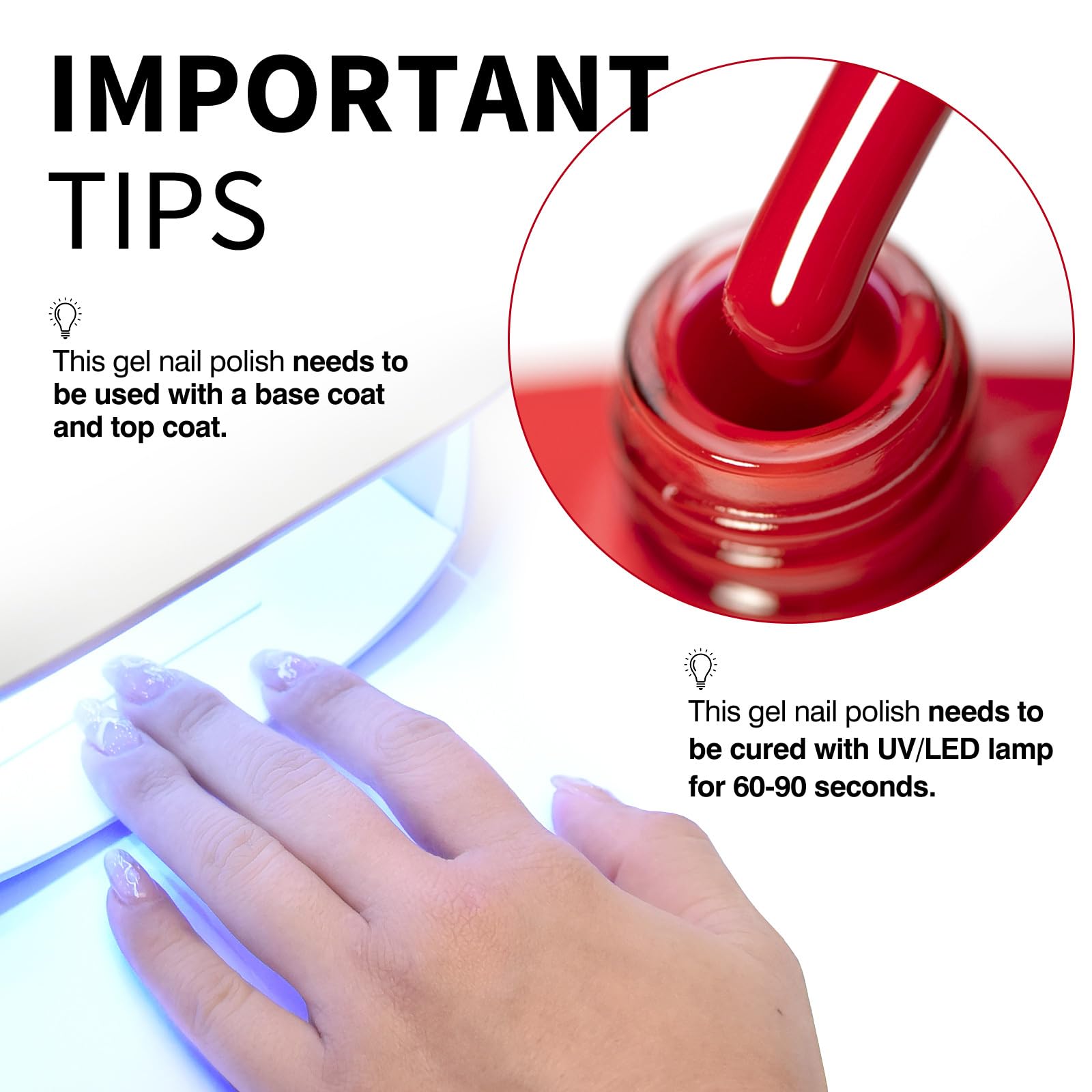 CANNI at-home manicure setup with red gel polish essentials.