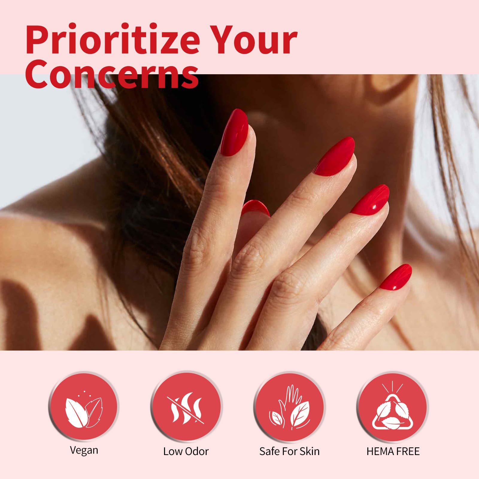 CANNI red gel polish base coat ready for long-lasting adhesion