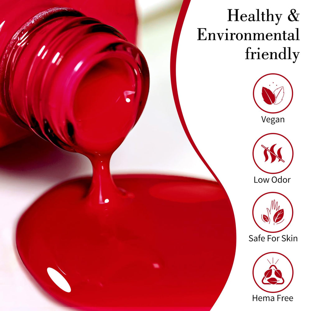 CANNI red gel nail polish brush for precise at-home application.