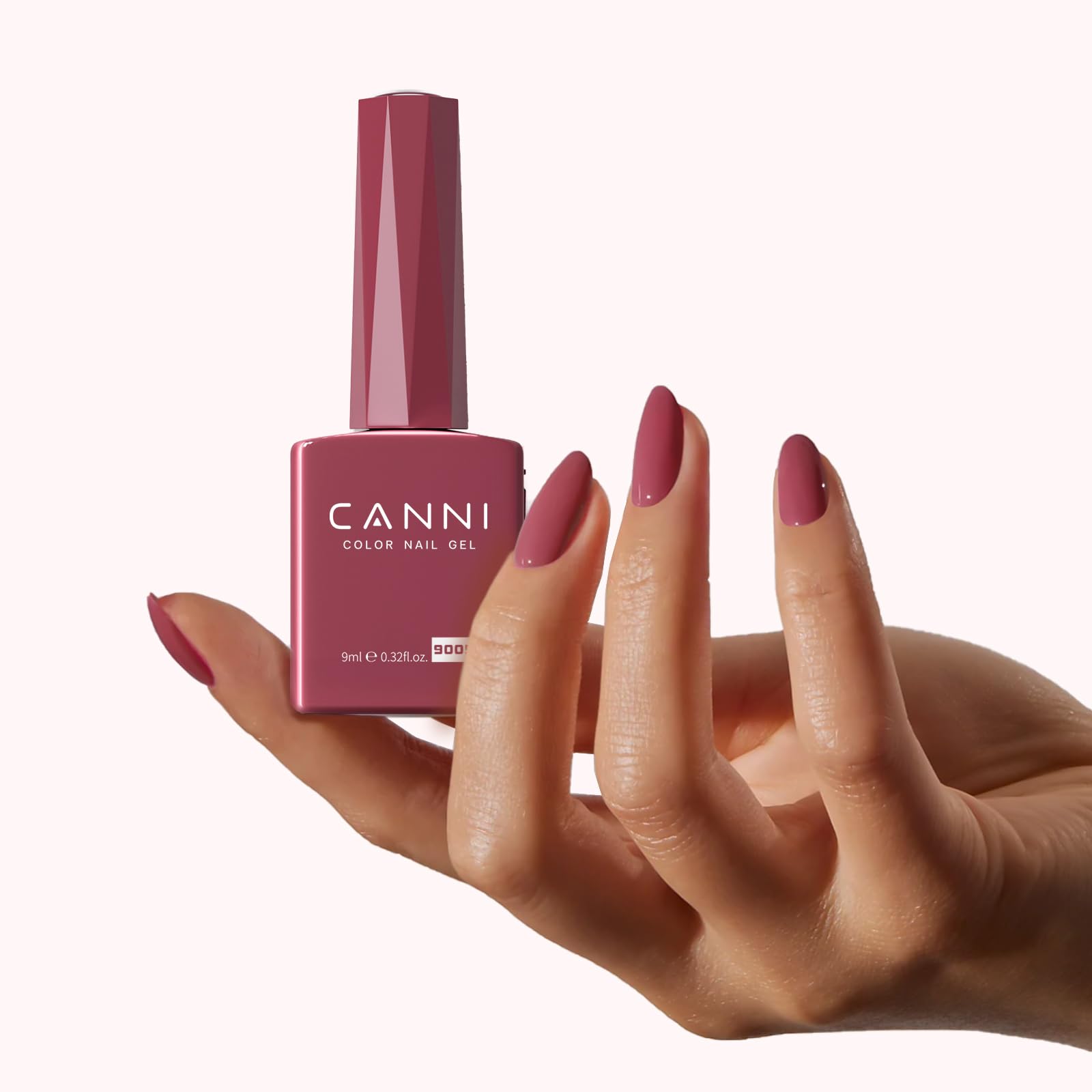 CANNI gel polish under UV/LED lamp cures quickly for efficient layering.