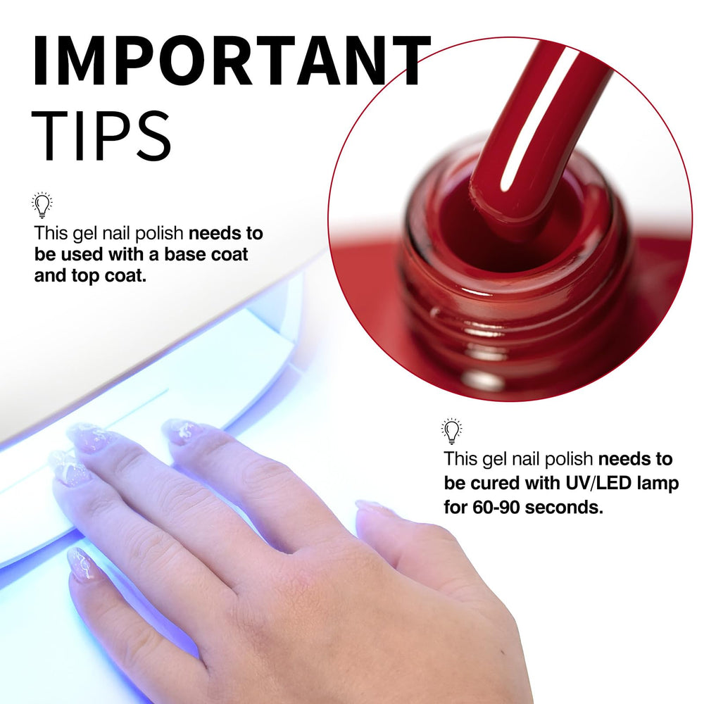 CANNI red gel polish gloss finish highlighting high-shine look