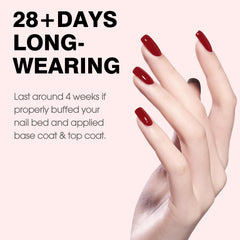 CANNI red gel polish nail swatch showcasing rich gloss and durability