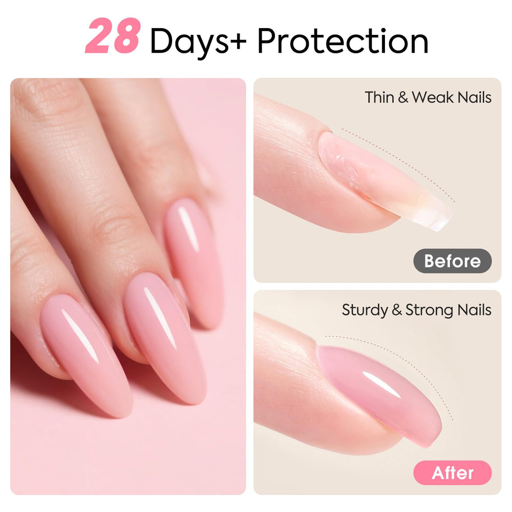 CANNI Rubber Base Gel application brush in action for smooth, self-leveling coverage.