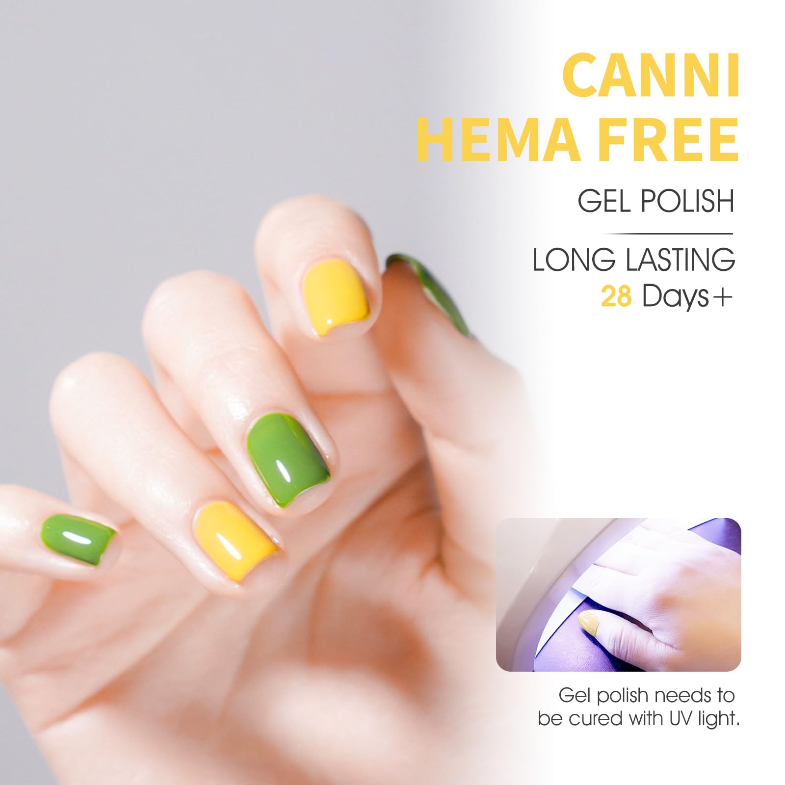 Salon-quality at home with CANNI gel polish set for glossy nails
