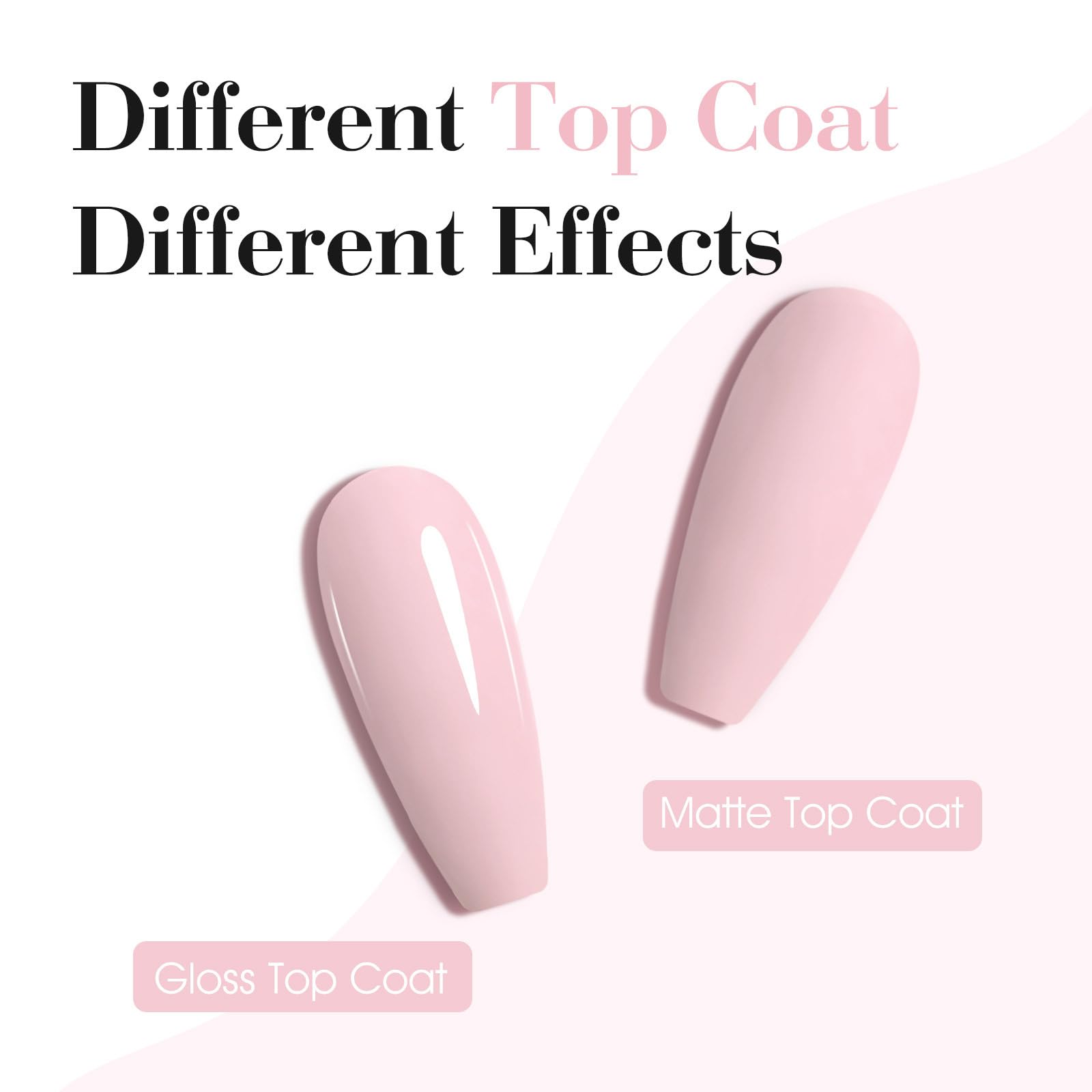 CANNI soft pale pink gel on nail demonstrates even coverage.