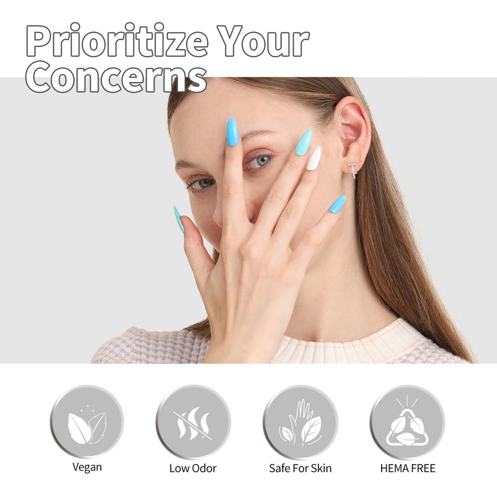 CANNI Top Coat French manicure close-up suggests salon-like shine at home.