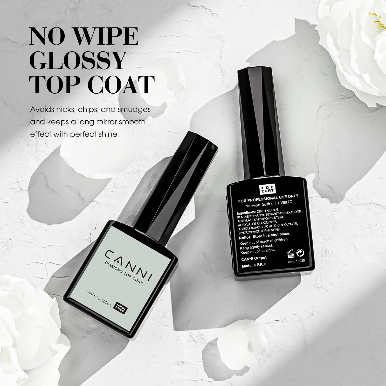 CANNI Top Coat long-lasting gloss hints at 30+ days of wear.