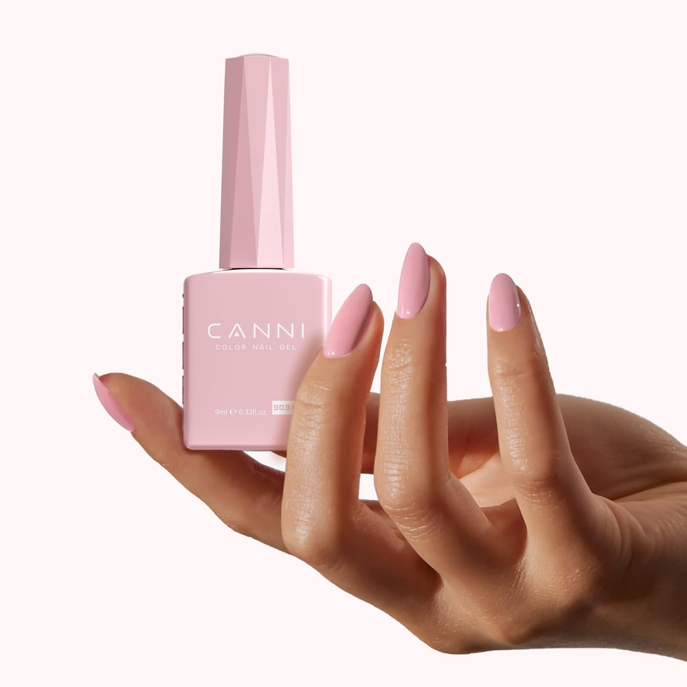 CANNI UV/LED cure-ready polish for fast 90–120 second set.