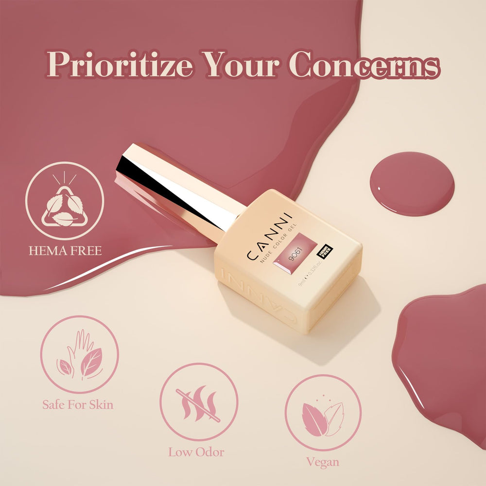 CANNI gel polish cures under UV or LED lamp in 90–120 seconds per layer.