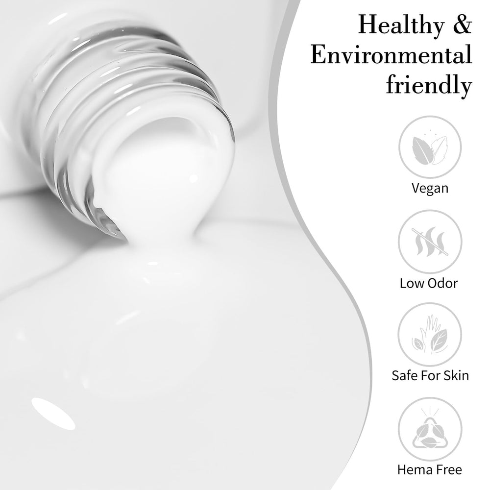 CANNI White Gel Polish brush cap closeup shows easy application for beginners
