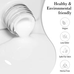 CANNI White Gel Polish brush cap closeup shows easy application for beginners