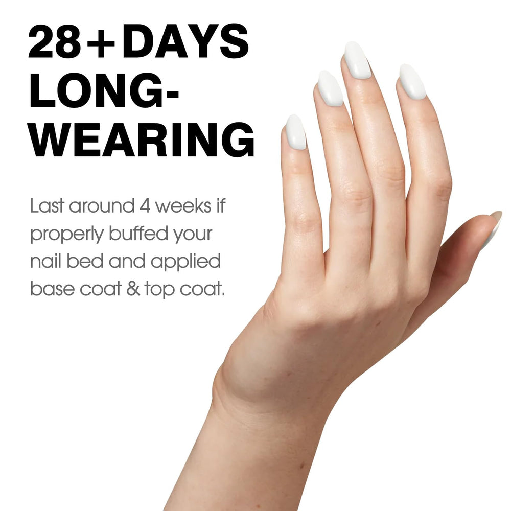 CANNI White Gel Polish on nails ready for a clean French look