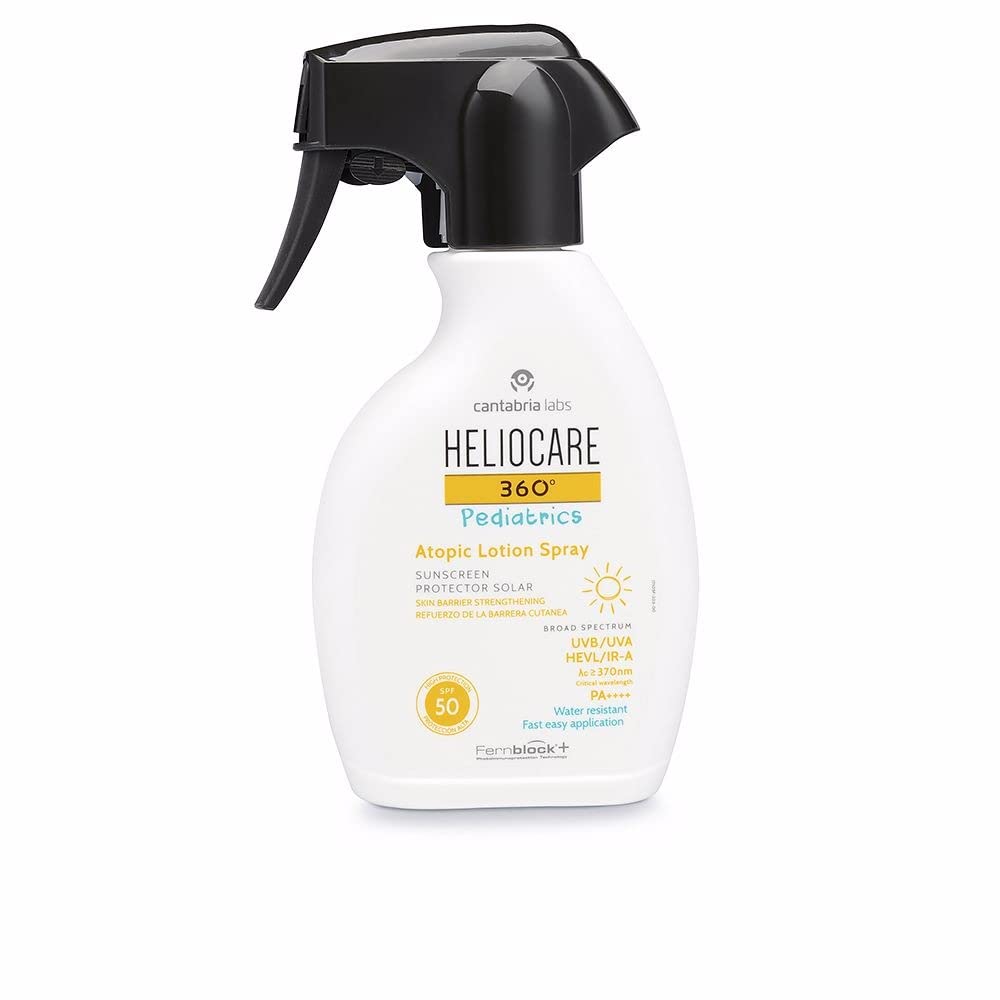Cantabria Labs Heliocare 360° Pediatrics spray bottle protecting delicate skin from sun.