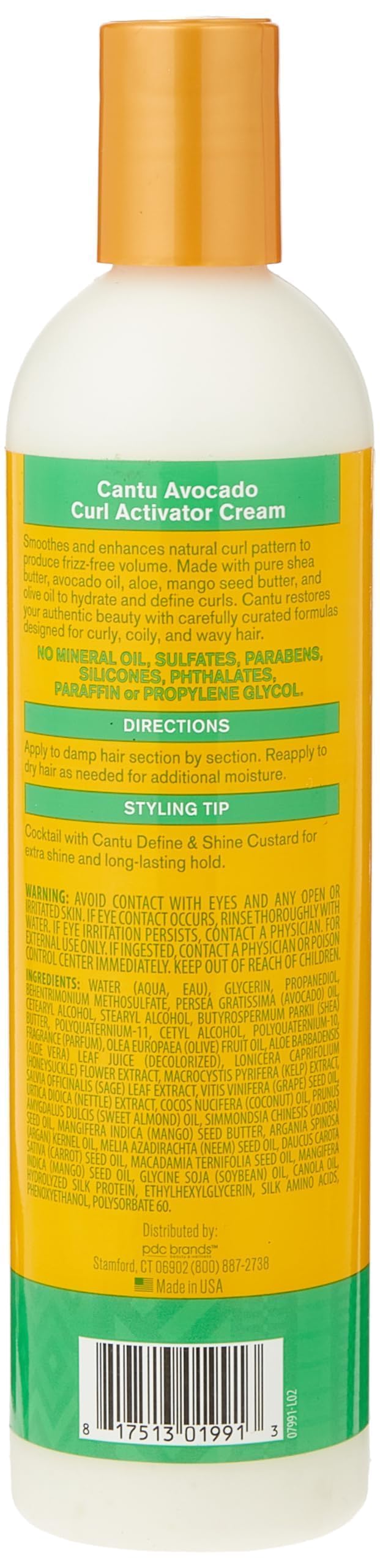 Cantu Avocado Curl Activator being applied to hair for smoother, defined curls