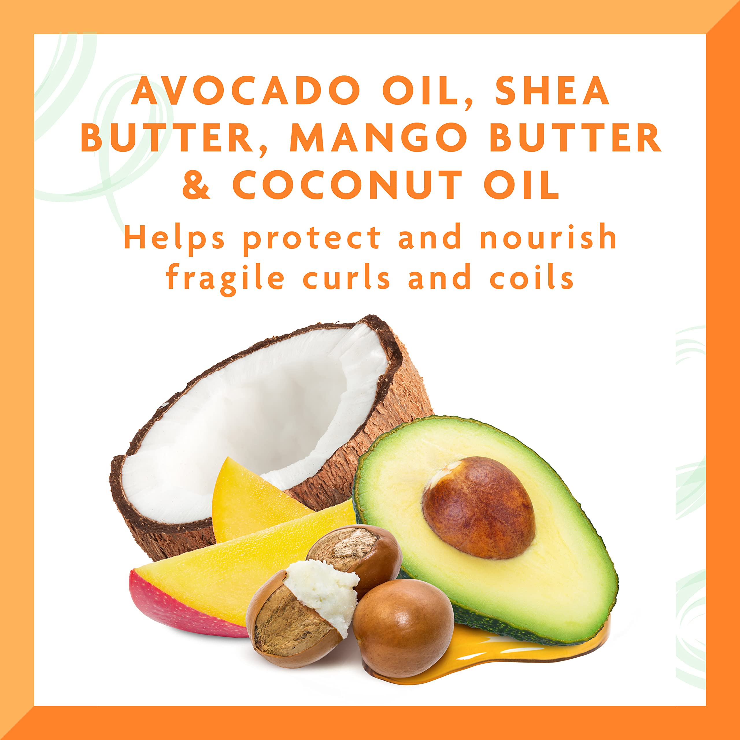 Texture application shot of Cantu avocado curling cream defining curls