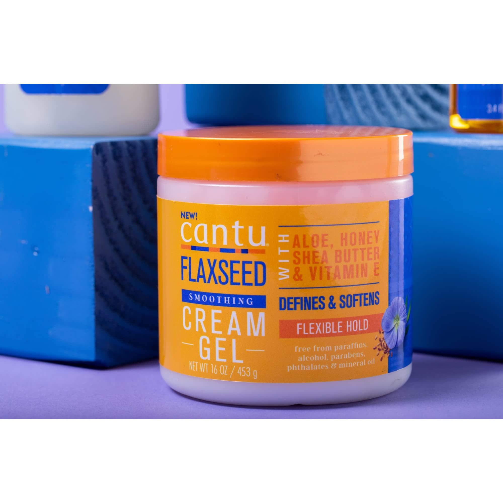 Cantu Flaxseed Styling Cream Gel shiny finish after application