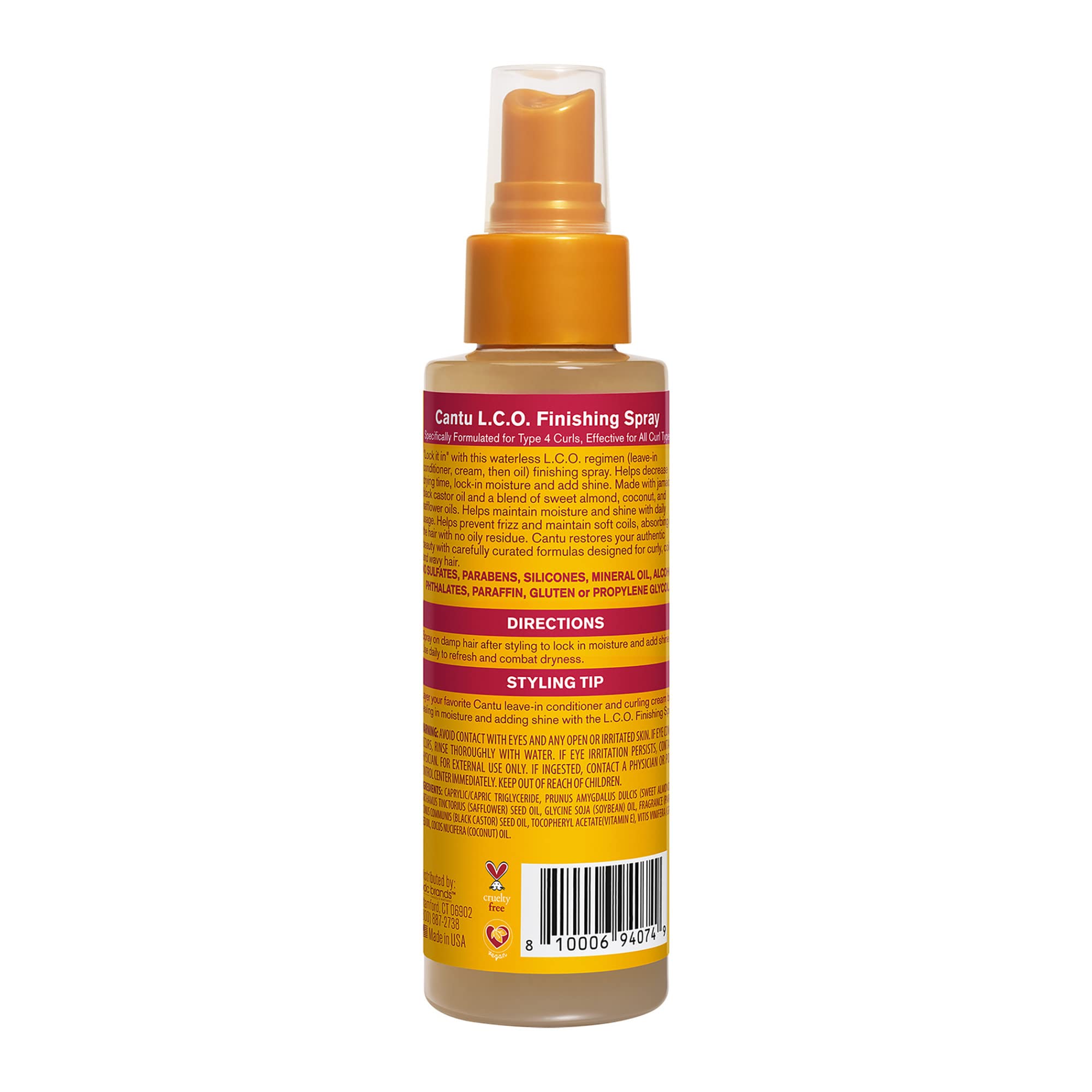 Soft coils look defined and moisturized after using Cantu finishing spray