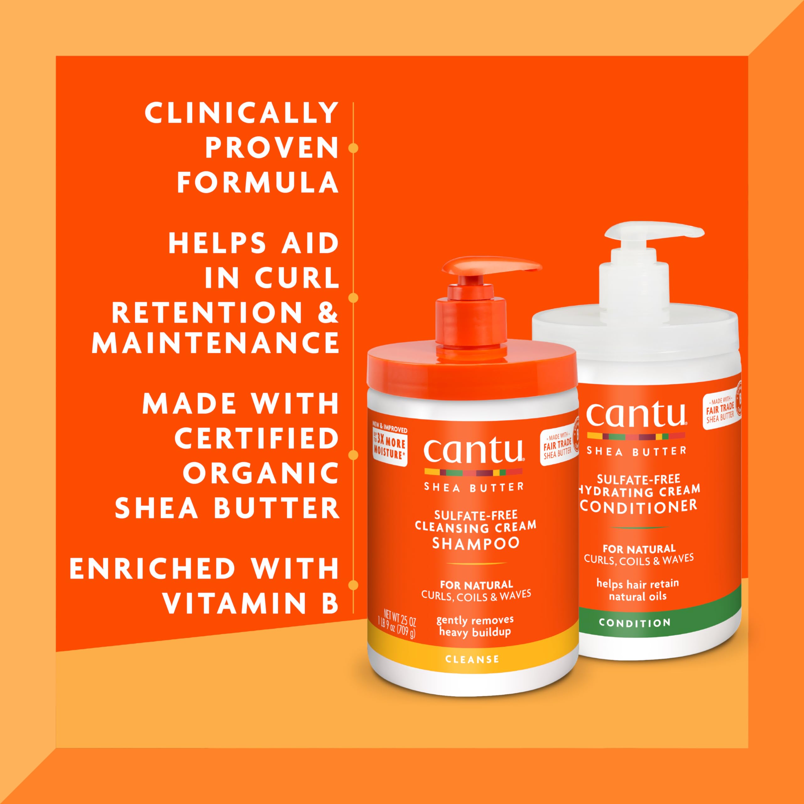 Cantu Shea Butter shampoo lather close-up showing creamy cleansing foam.