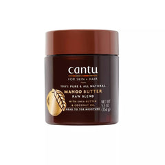 Cantu Skin Therapy Body Butter jar showcasing mango butter texture for rich hydration.