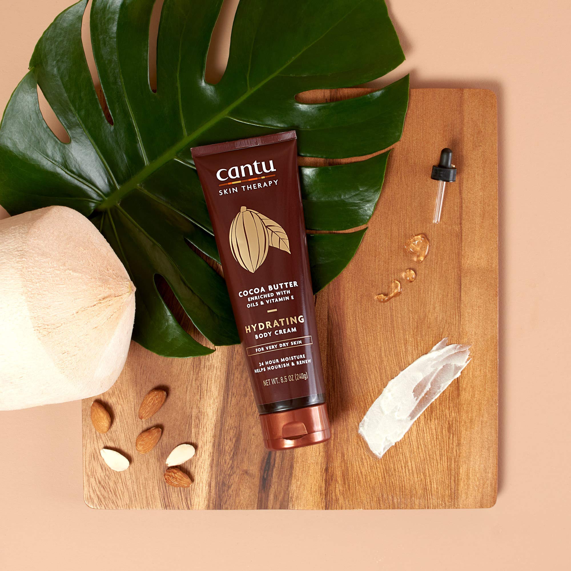 Blend of coconut oil and sunflower oil in Cantu Cocoa Butter Cream.