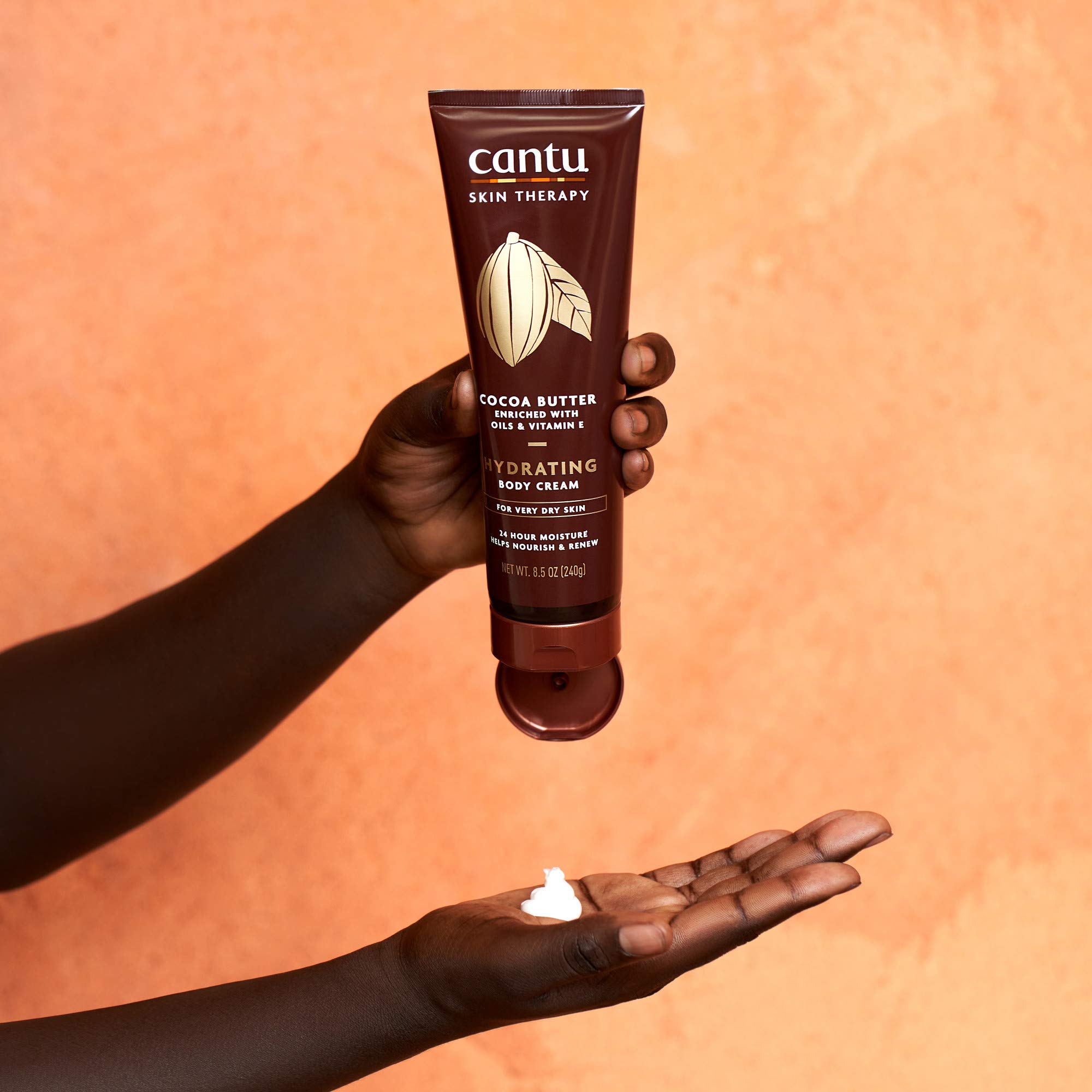Smooth skin after applying Cantu Therapy Cocoa Butter Cream.
