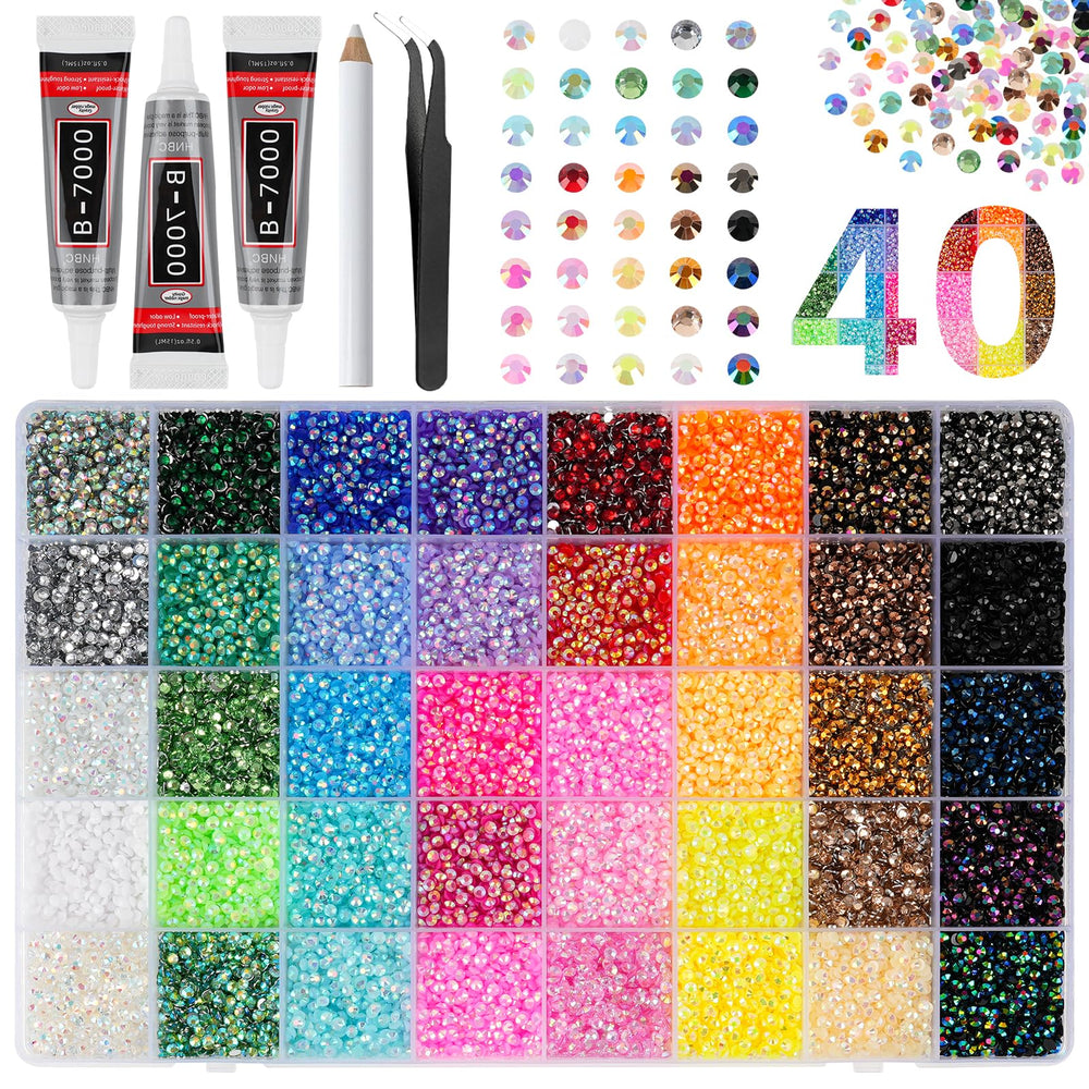 CANVALITE 35000pcs rhinestones kit for dazzling crafts and nail art