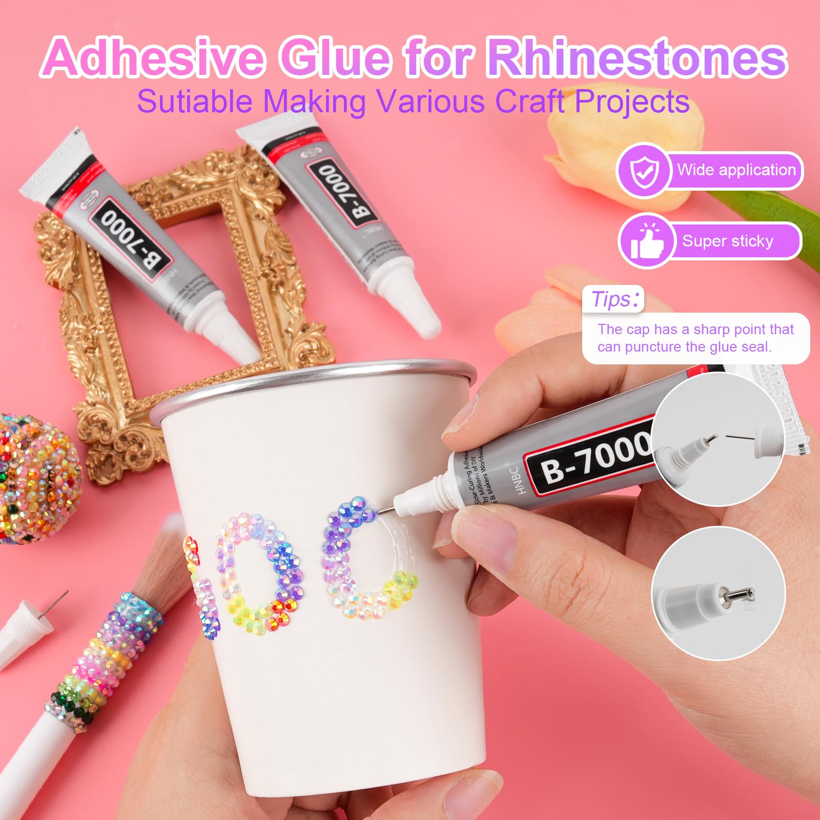 CANVALITE 3mm resin rhinestones with glossy finish for sparkling accents