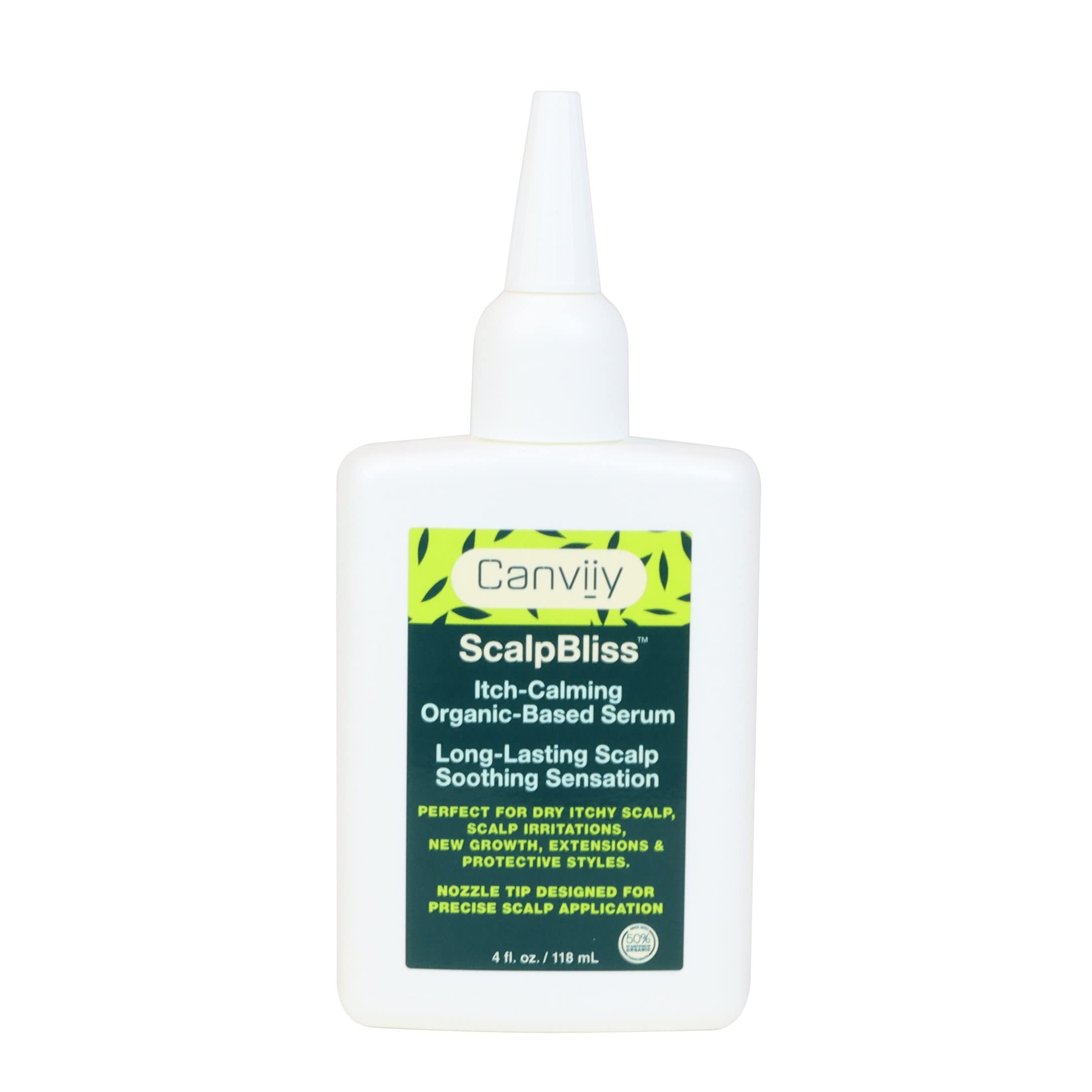 Canviiy ScalpBliss bottle-front promoting soothing scalp care for dry, itchy scalp