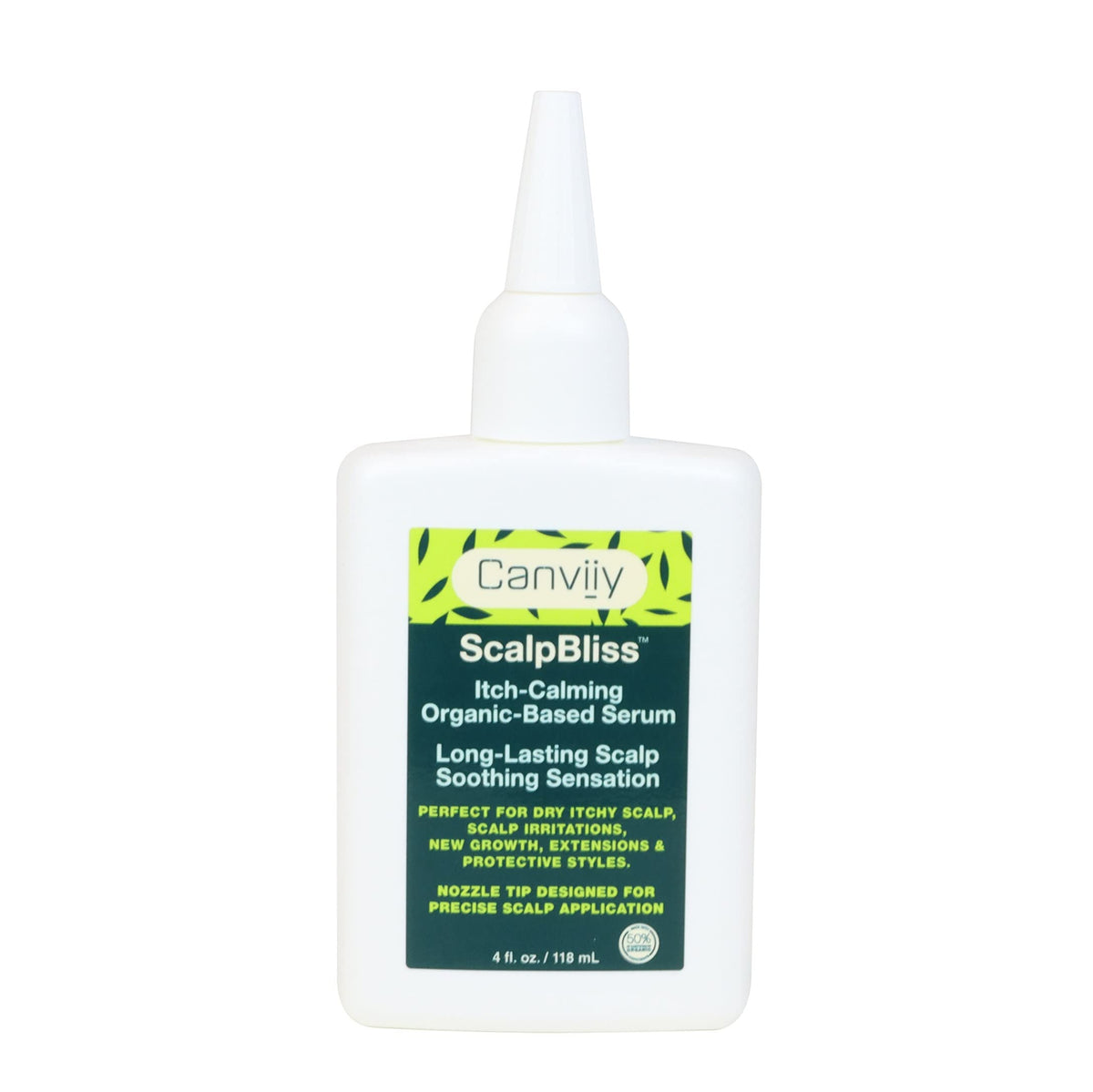Canviiy ScalpBliss bottle-front promoting soothing scalp care for dry, itchy scalp