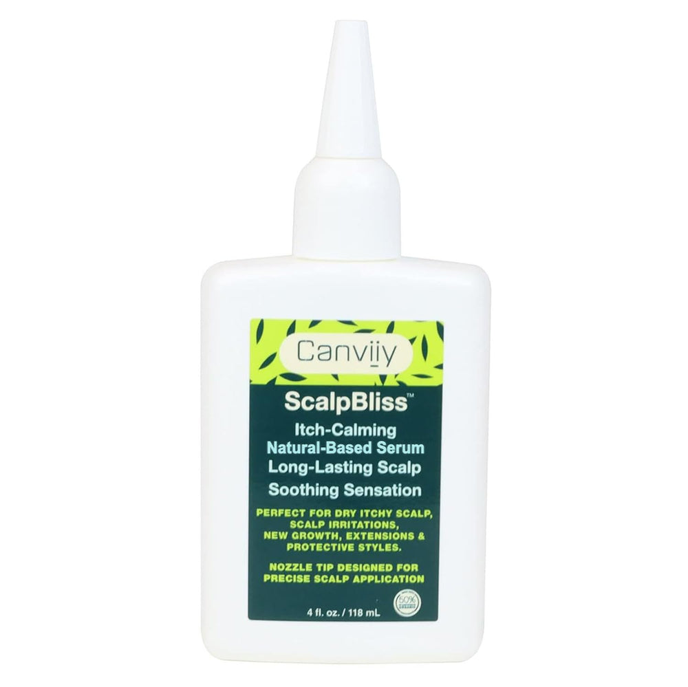 Canviiy ScalpBliss serum applying smoothly for instant itch relief and cooling.