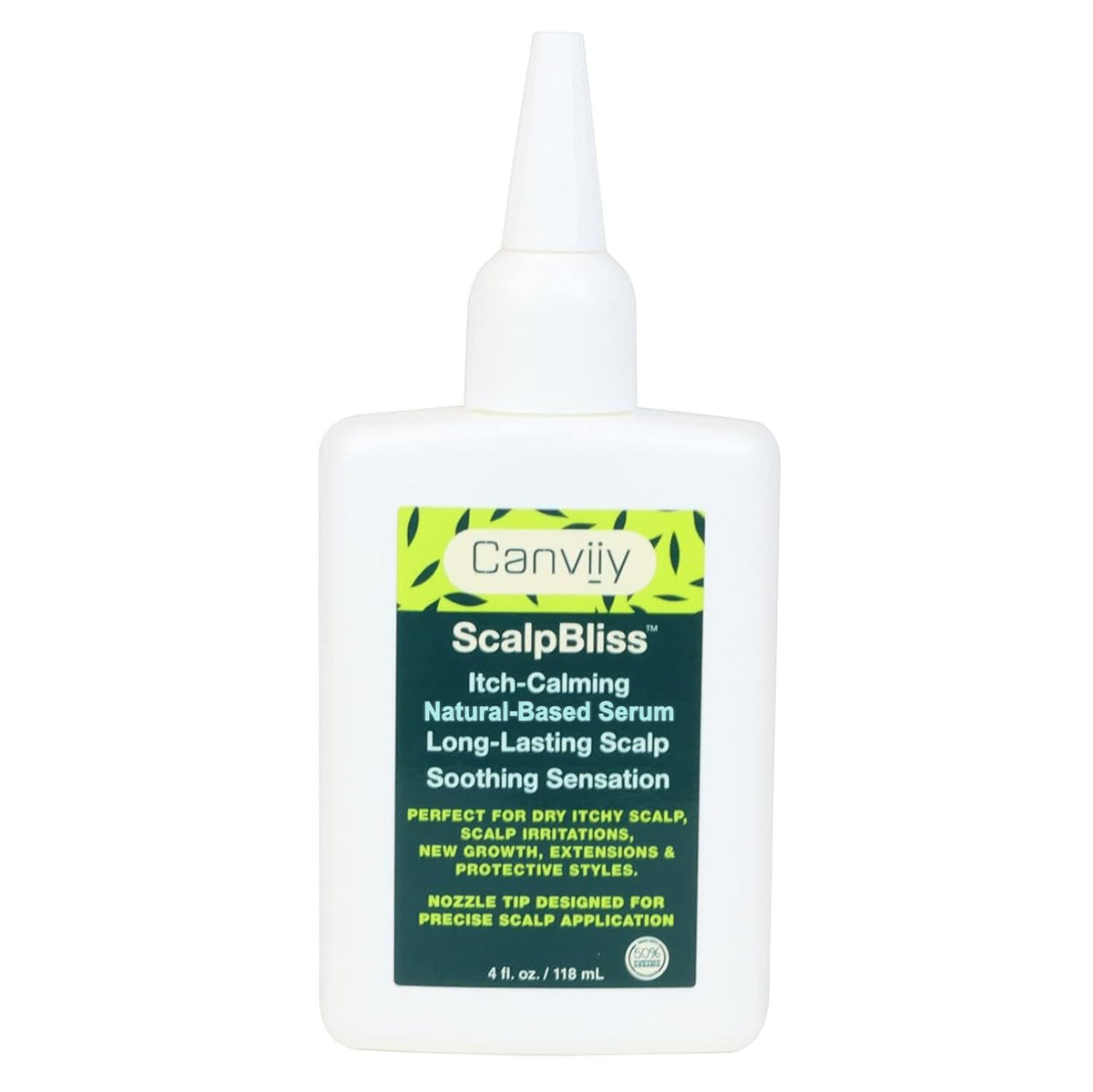 Canviiy ScalpBliss serum applying smoothly for instant itch relief and cooling.