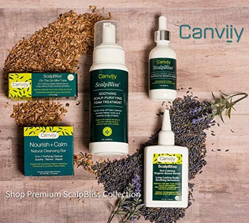 Canviiy ScalpBliss serum enriched with aloe vera soothing dry scalp.