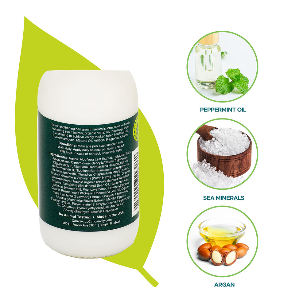 Canviiy ScalpBliss serum texture showing lightweight, non-greasy feel.
