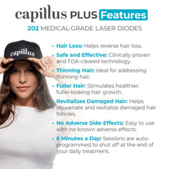 Capillus Plus LaserFlex inner fitting provides comfortable scalp contact
