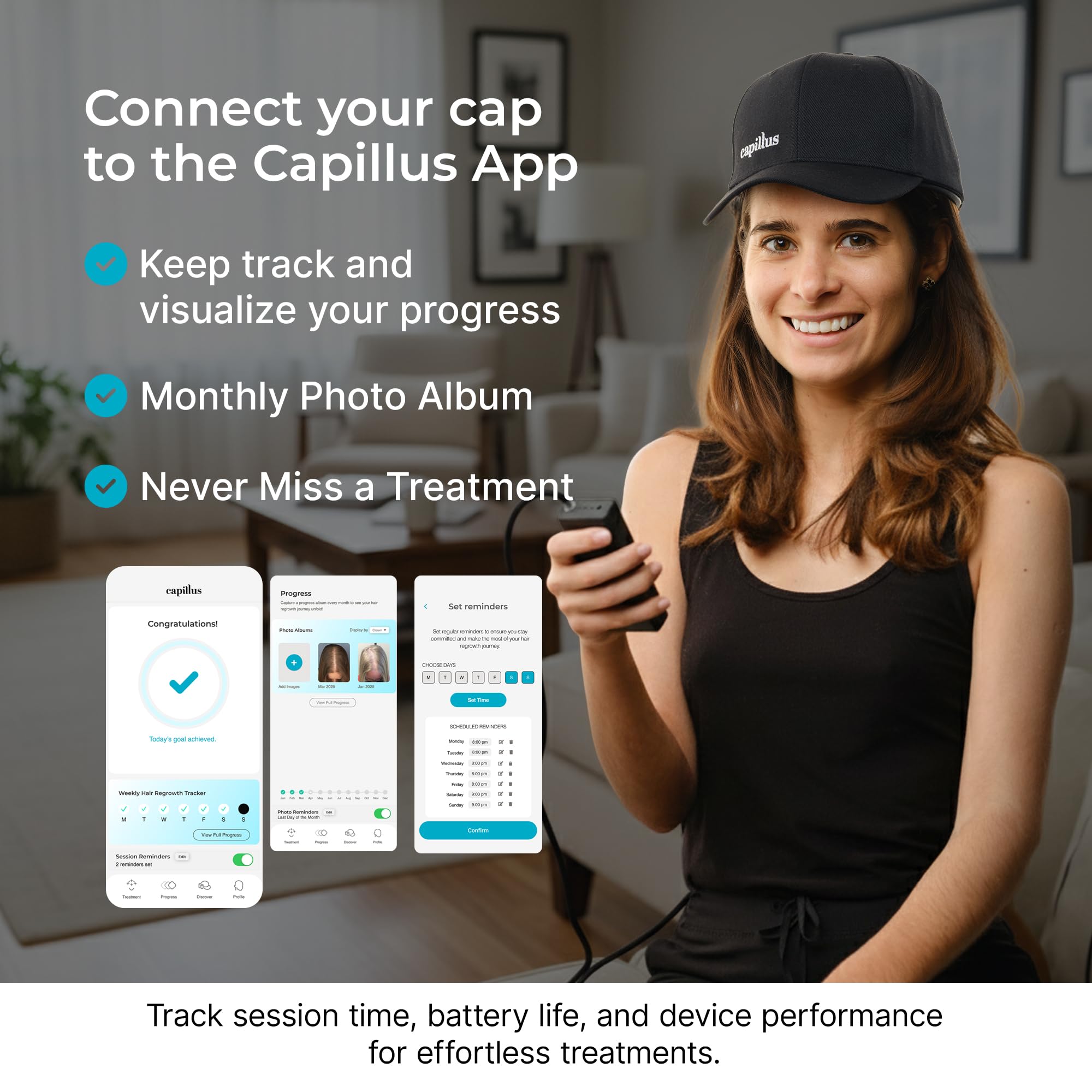 Capillus Pro S2 control panel enables easy operation