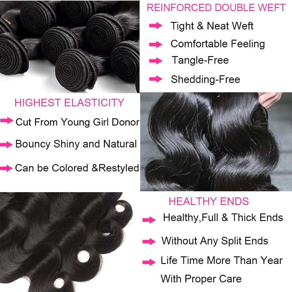 Caplina 18-inch body wave Brazilian virgin hair bundle with versatile styling