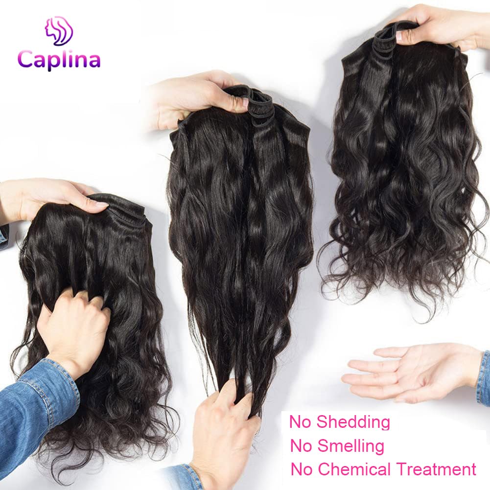 Caplina 22-inch body wave Brazilian virgin hair bundle for long, durable length